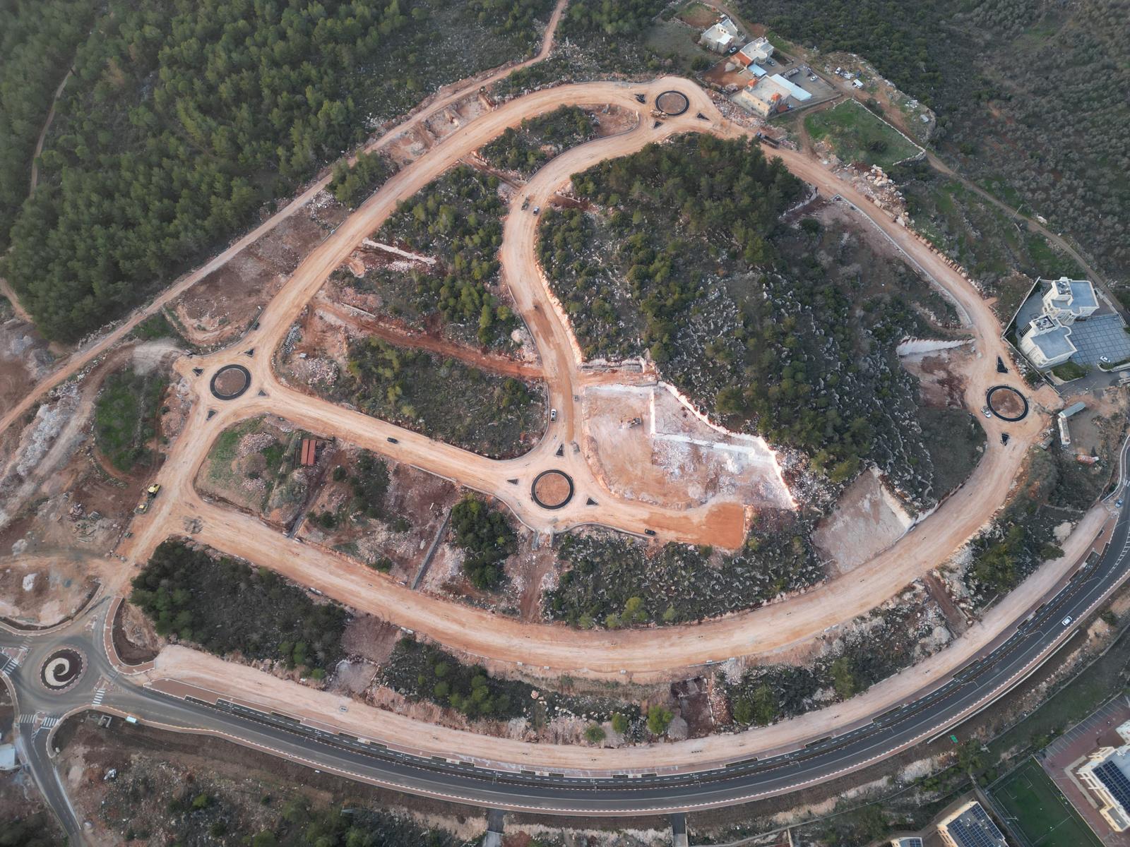 פרויקט דיר אל־אסד - עבודות תשתית ממבט אווירי